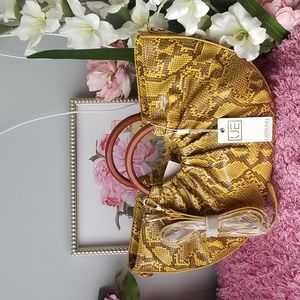 Urban Expressions Halfmoon Python Satchel 2way Vegan Leather